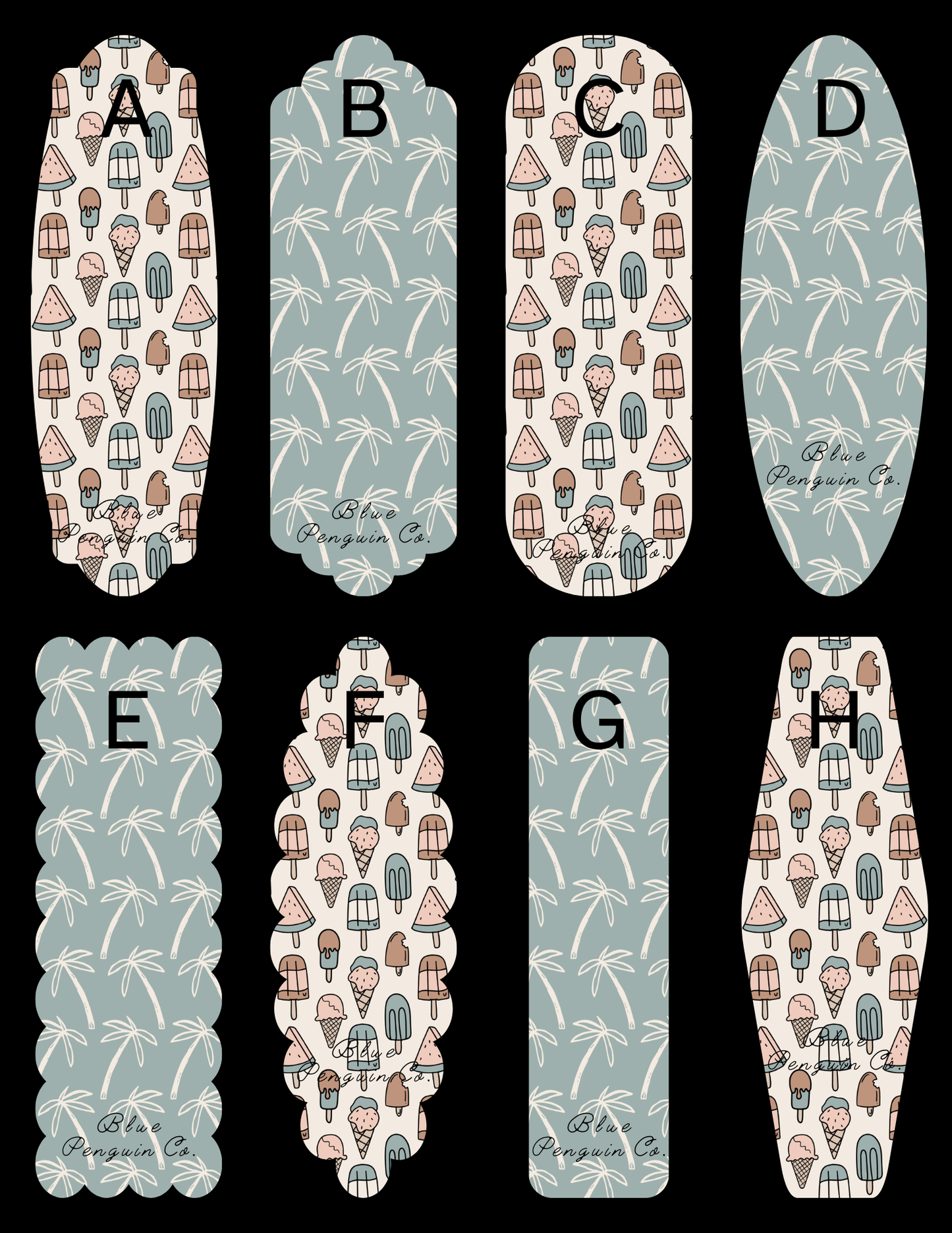 Palm and Popsicles Bookmark