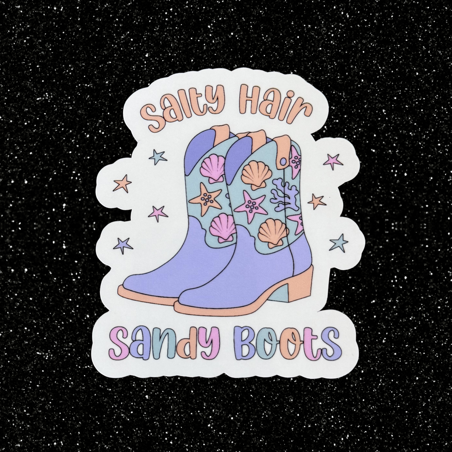 Salty Hair, Sandy Boots Sticker