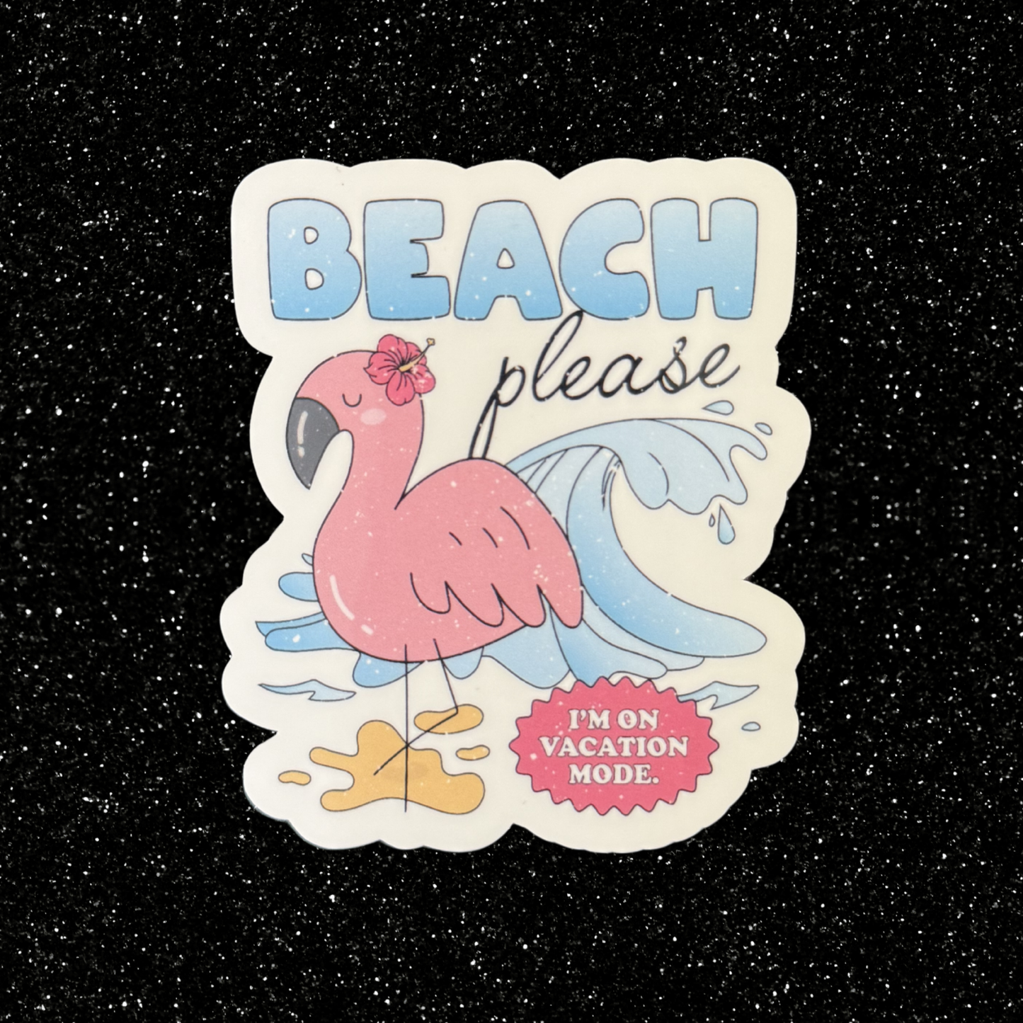 Beach Please Sticker