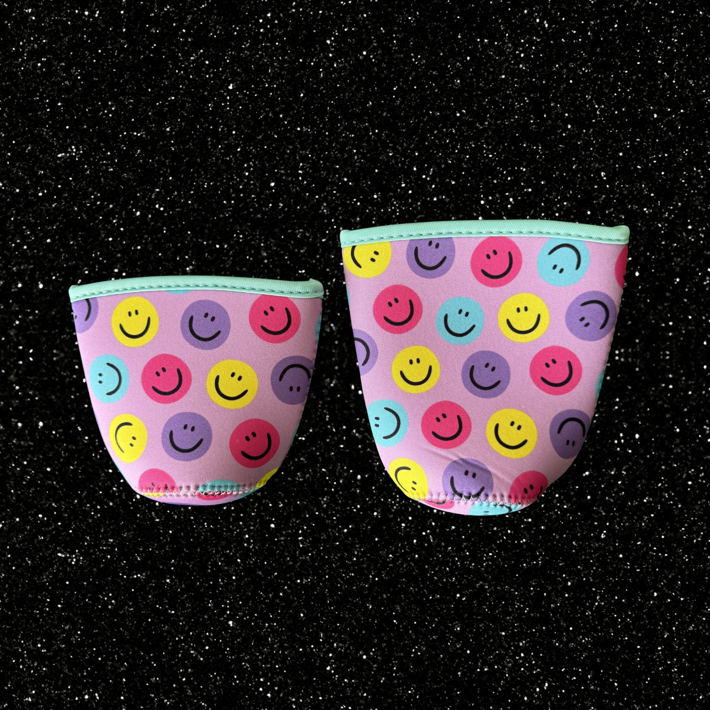 Purple Smiley Cup Sleeve