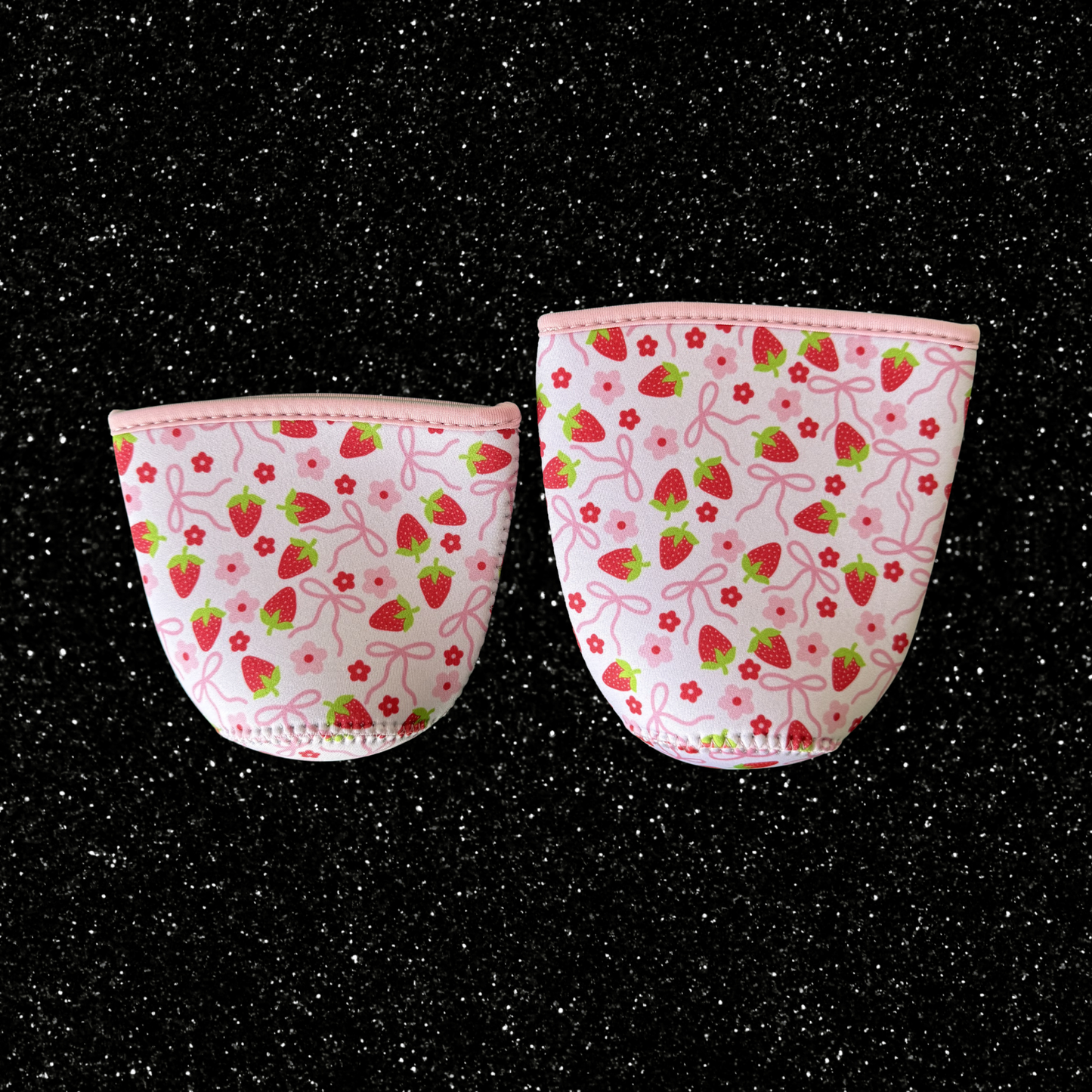 Pink Strawberry Cup Sleeve