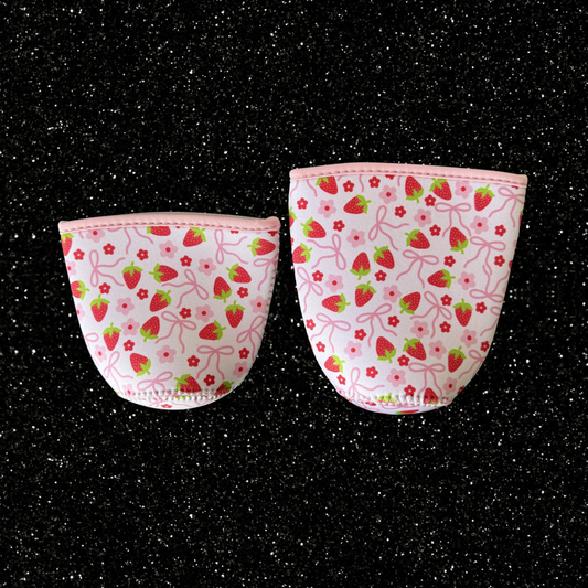 Pink Strawberry Cup Sleeve