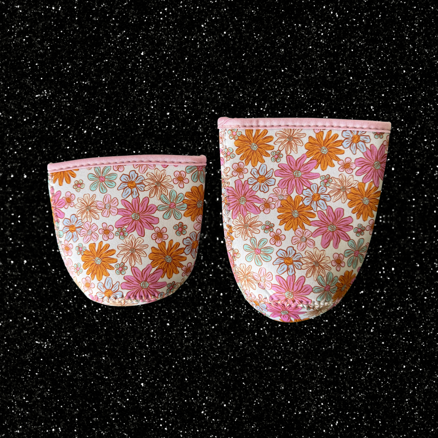 Pink Floral Cup Sleeve