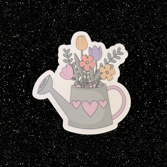 Spring Watering Can Sticker