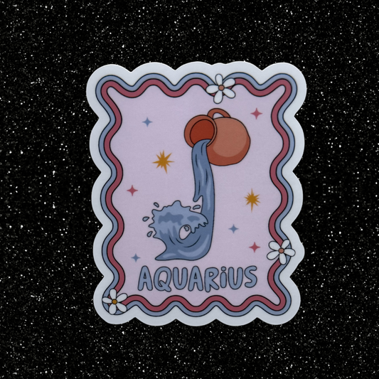 Aquarius Zodiac Sticker