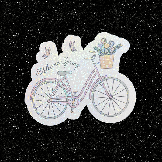 Welcome Spring Bike Sticker