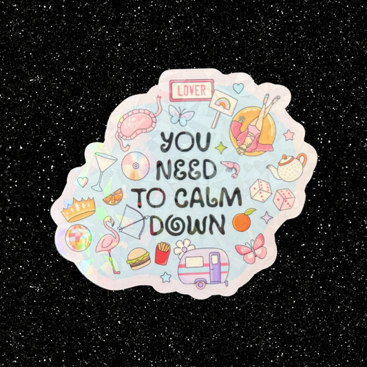 Calm Down Sticker